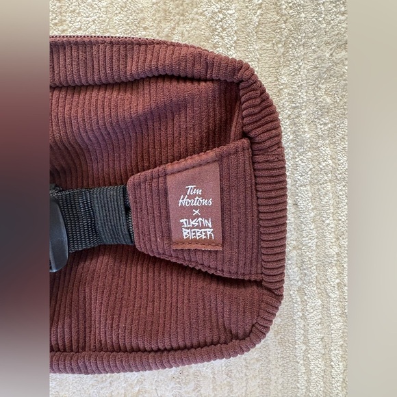 NWT - Tim Hortons x Justin Bieber Tim Biebs Corduroy Fanny Pack in Brown - Picture 4 of 6